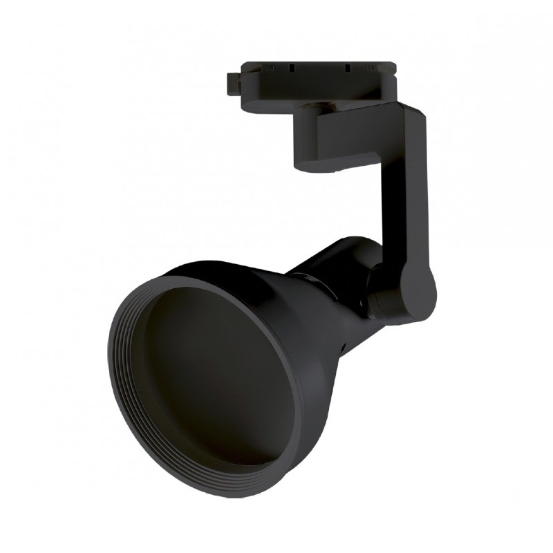 Foco Riel PAR30 cónico trifásico negro